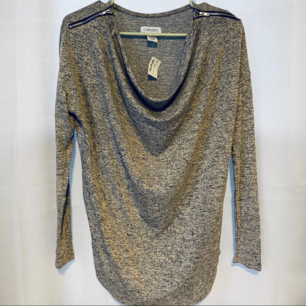 Knit Sweater with Zipper Detail